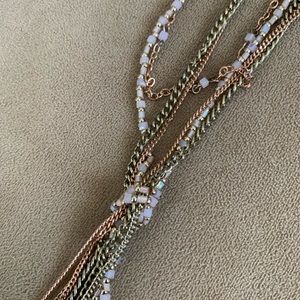24” Rose gold multi-chain necklace